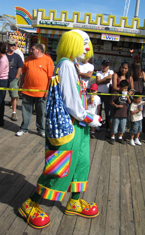 a marching clown