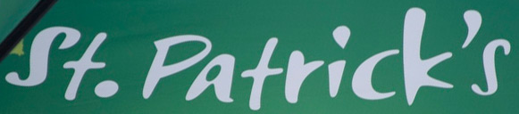 A banner with the words St. Patrick's