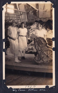 three ladies in front of the carousel, Seaside Heights, NJ