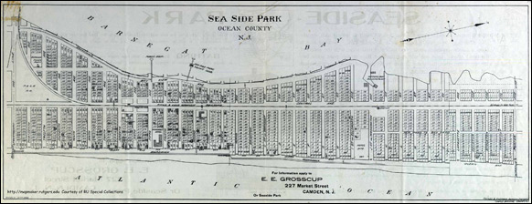 1908 plat of Seaside Park, New Jersey